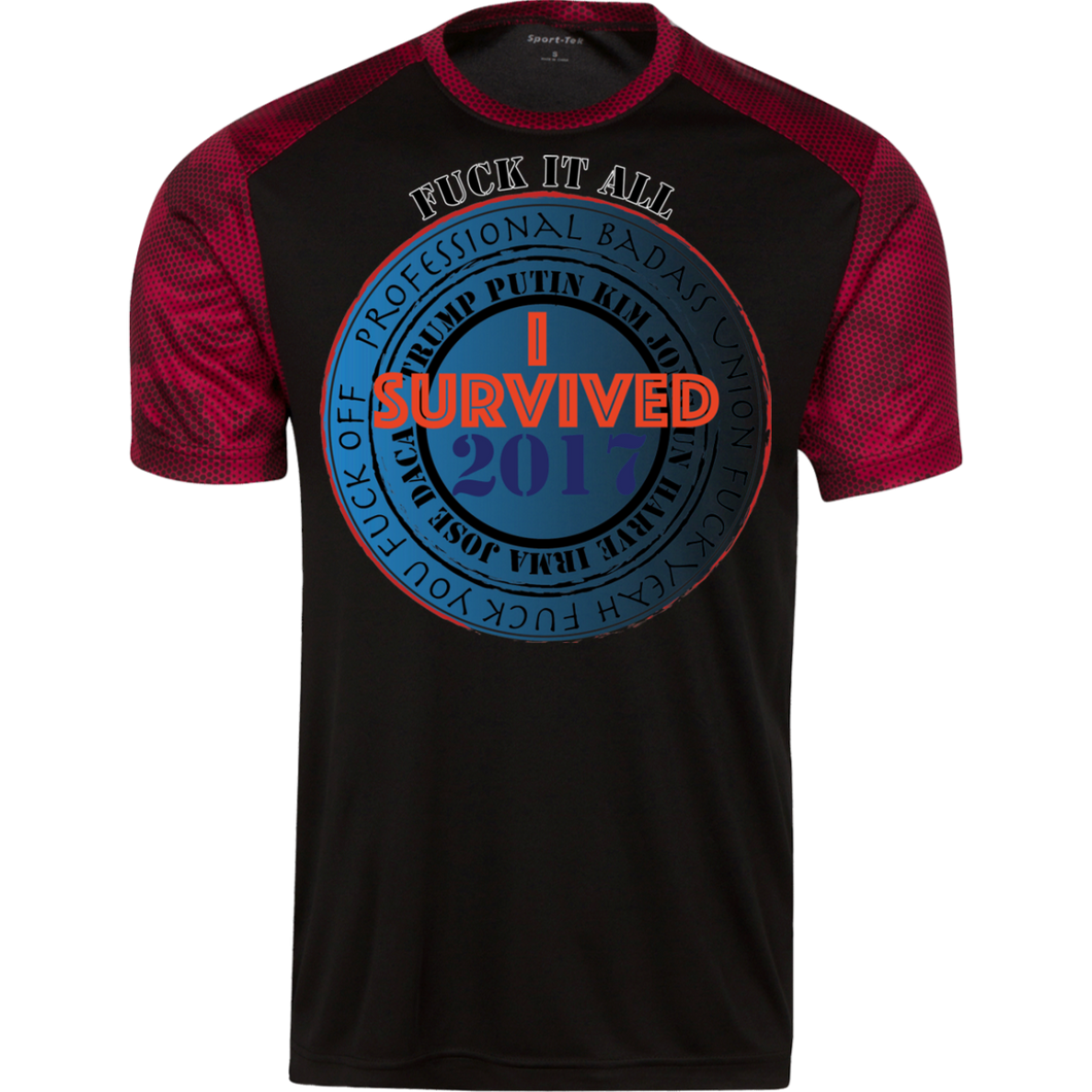 F*** It All- I Survived 2017- Custom Personalized T-shirts Men's Women's CamoHex Colorblock T-Shirt
