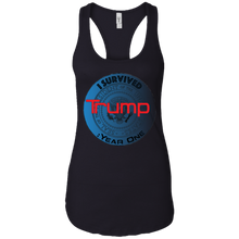 "I Survived Trump:Year One" Custom Personalized T-shirts Ladies Ideal Racerback Tank