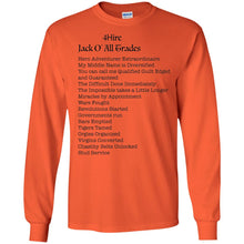 4Hire Jack O Trades - B Personal Designer long sleeve Hoodie Men's Women's LS Ultra Cotton T-Shirt