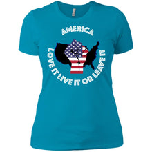 “America” - Love it Live it or Leave it Custom Personalized Ladies' Boyfriend T-Shirt