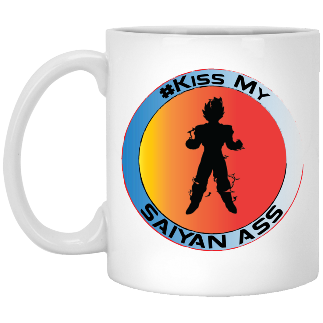 #Kiss My Saiyan Asss W11B Custom Personalized 11 oz. White Mug