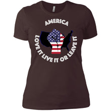 “America” - Love it Live it or Leave it Custom Personalized Ladies' Boyfriend T-Shirt