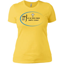 "God Is My Super Power - What's Yours ?" - b Custom Personalized Ladies' Boyfriend T-Shirt