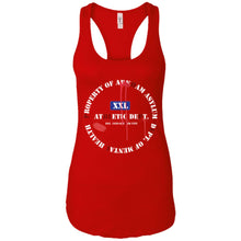 PROPERTY OF ARKHAM3A "Arkham Athletics - Help" - Custom Personalized T-shirts Ladies Ideal Racerback Tank