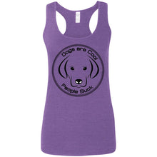 "Dogs Are Cool People Suck" - Custom Personalized Ladies' Softstyle Racerback Tank