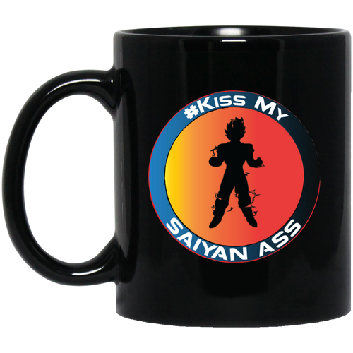 #Kiss My Saiyan Asss B11W Custom Personalized 11 oz. Black Mug