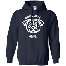 "Pugs Love 4Life" - Personal Designer Men's Women's Pullover Hoodie 8 oz.