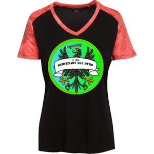 4Hire  "Mercenary Sk8 Hero" Custom Personalized T-shirts Men's Women's Ladies' CamoHex Colorblock T-Shirt