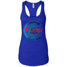 "I Survived Trump:Year One" Custom Personalized T-shirts Ladies Ideal Racerback Tank
