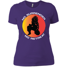 "No Surrender No Retreat - Saiyan" Custom Personalized Ladies' Boyfriend T-Shirt