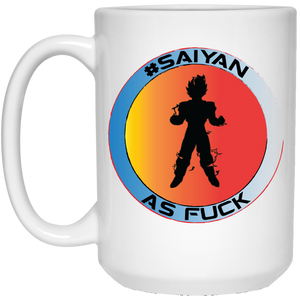 #Saiyan AF W15B Personal Designer 15 oz. White Mug