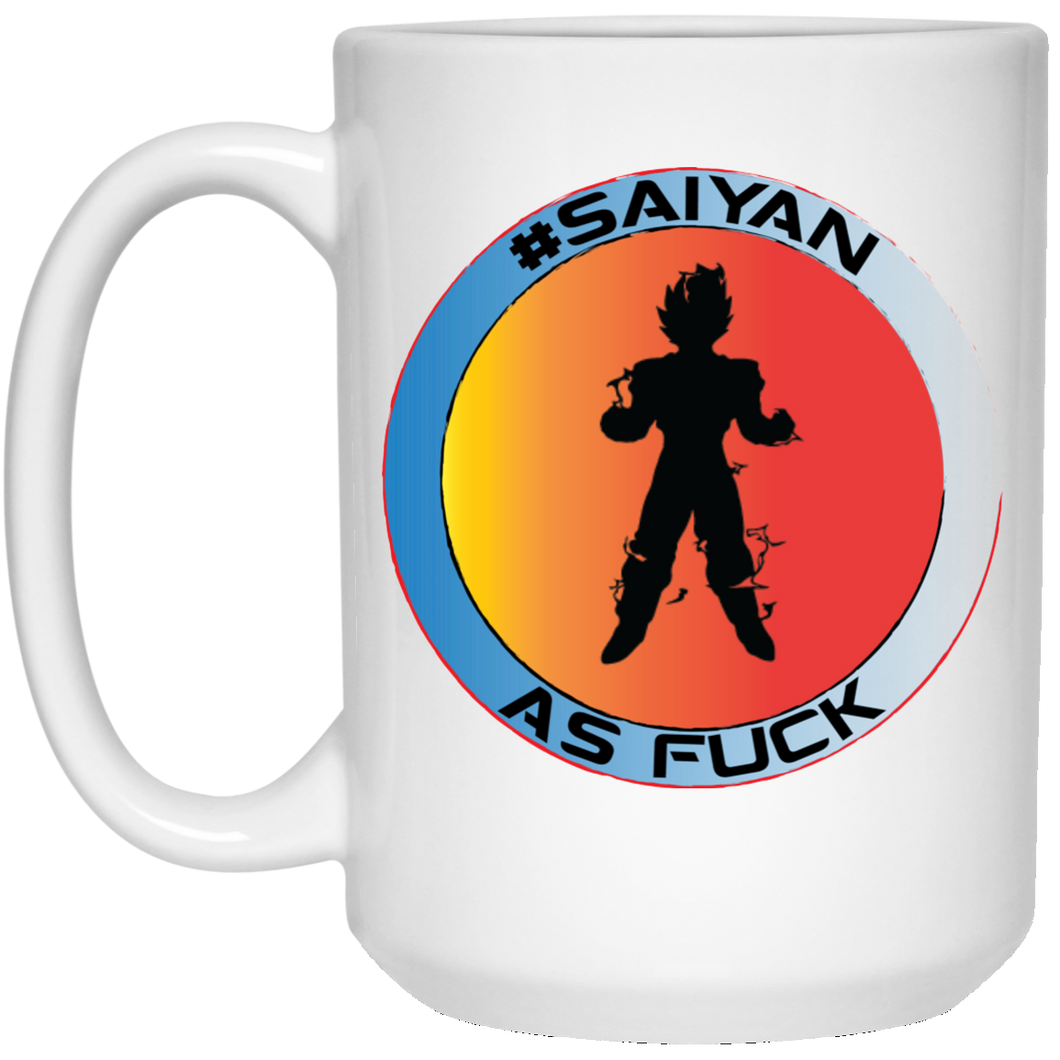 #Saiyan AF W15B Personal Designer 15 oz. White Mug