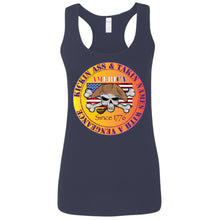 “America” - Kickin Ass Since & Takin Names With a Vengeance Since 1776 - Gold Custom Personalized Ladies' Softstyle Racerback Tank