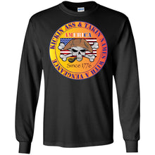 “America” - Kickin Ass Since & Takin Names With a Vengeance Since 1776 - Gold Personal Designer long sleeve T-shirts Men's Women's LS Ultra Cotton T-Shirt