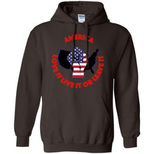 "America" Love It Live It or Leave It - Personal Designer Men's Women's Pullover Hoodie 8 oz.