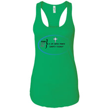 "God Is My Super Power - What's Yours ?" - B Custom Personalized Ladies' Ideal Racerback Tank