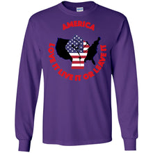 "America" Love It Live It or Leave It - Personal Designer long sleeve Hoodie Men's Women's LS Ultra Cotton T-Shirt