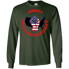 "America" Love It Live It or Leave It - Personal Designer long sleeve Hoodie Men's Women's LS Ultra Cotton T-Shirt