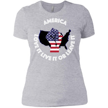 “America” - Love it Live it or Leave it Custom Personalized Ladies' Boyfriend T-Shirt