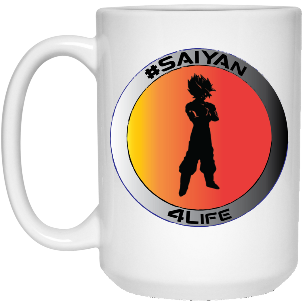 #Saiyan 4Life - W15B Personal Designer 15 oz. White Mug