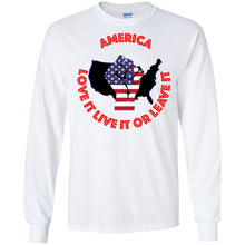 "America" Love It Live It or Leave It - Personal Designer long sleeve Hoodie Men's Women's LS Ultra Cotton T-Shirt