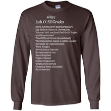 Jack O All Trades - W Personal Designer long sleeve Hoodie Men's Women's LS Ultra Cotton T-Shirt