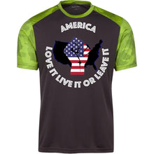 “America” - Love it Live it or Leave it Custom Personalized T-shirts Men's Women's CamoHex Colorblock T-Shirt