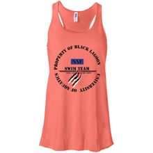 Property of Black Lagoon U. Swim Team - Custom Personalized T-Shirt Ladies' Bella + Canvas Flowy Racerback Tank