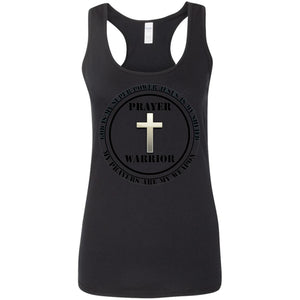 "Prayer Warrior" Take A Knee - Custom Personalized Ladies' Softstyle Racerback Tank