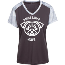 "Pugs Love 4Life" Custom Personalized T-shirts Men's Women's Ladies' CamoHex Colorblock T-Shirt