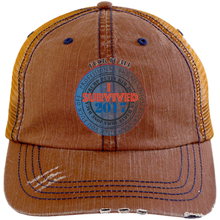 "Fuck It All - I Survived 2017" - Custom Design Distressed Unstructured Trucker Cap